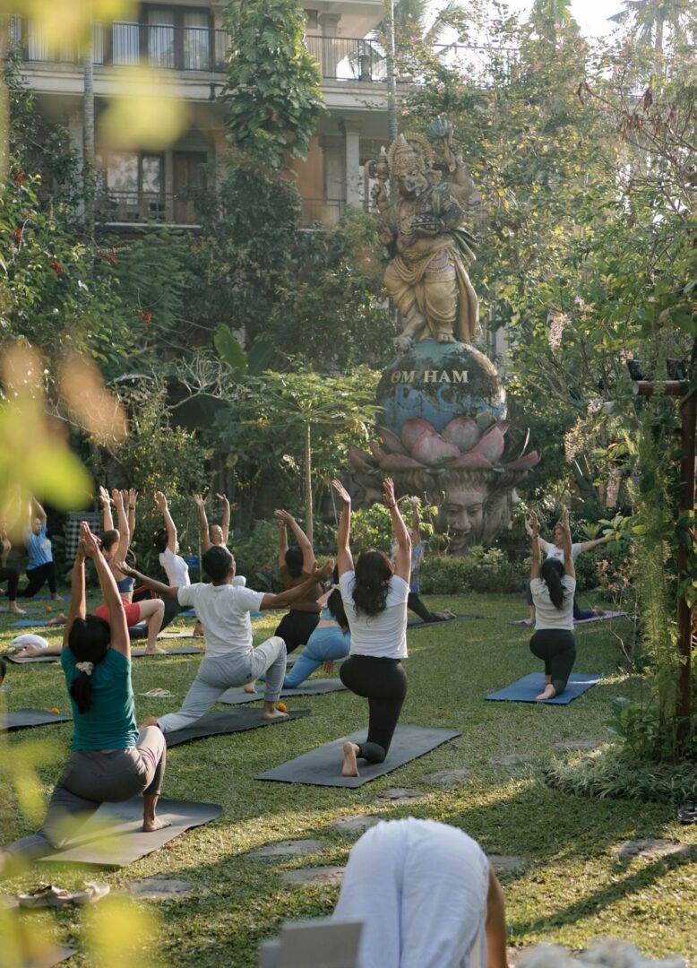Wellness community gathering in Ubud
